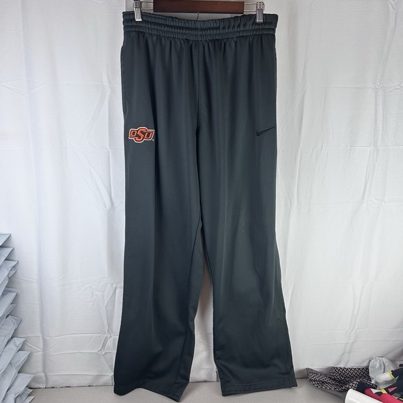 Oklahoma State Cowboys OSU Nike Dri Fit Sweatpants Gray Large Tall 500788-060 - Picture 1 of 16
